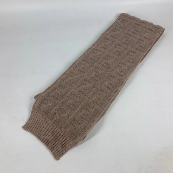 FENDI Logo FF Scarf Nylon / Rayon Beige - Picture 9 of 13